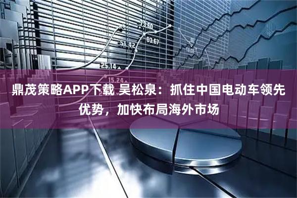 鼎茂策略APP下载 吴松泉：抓住中国电动车领先优势，加快布局海外市场